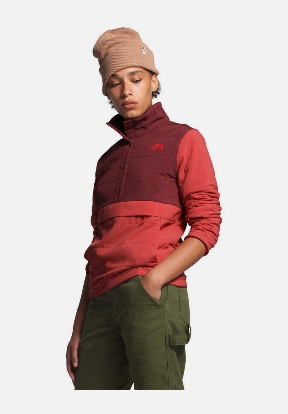 The North Face Women’s Burgundy Red Colorblock Pullover Anorak Jacket